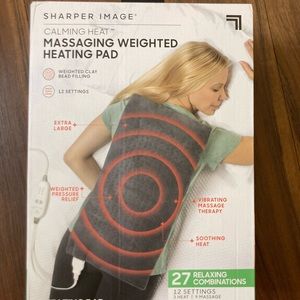 Massaging weighted heating pad